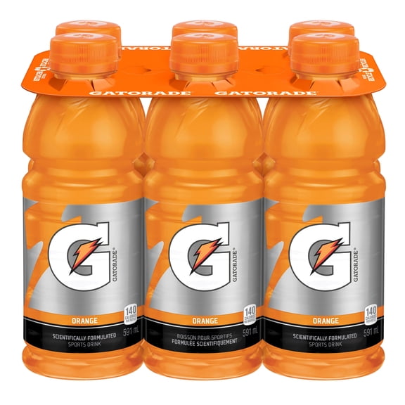 Gatorade Orange Sports Drink 6 x 591 mL, Bottles