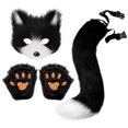 thumbnail image 1 of Ensemble d'Halloween Réaliste avec Gants et Queue en Fourrure pour Fêtes et Événements, 1 of 2
