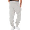 thumbnail image 2 of Faithtur Men Athletic Pants, Elastic Waist Drawstring Trousers Fall Casual Pants with Pockets, 2 of 5