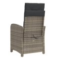 thumbnail image 5 of vidaXL Ensemble Bistro 3 Pcs avec Coussins Gris en Rotin Poly, 5 of 5