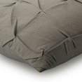 thumbnail image 2 of The HomeCentric Housses de Coussin Grises Coussin d'Accent Texturé Plis Nervurés Uni Housse de Coussin Lot de 2 18x18 Pouces (45x45 cm) Housse de Coussin Carrée Coton Lin Housse de Coussin Unie - Texture Lin Grise, 2 of 3
