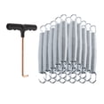 thumbnail image 1 of pitrice 20Pcs Trampoline Springs Heavy Duty Weather Resistant Accessories Trampoline Silver 14.7cm, 1 of 6