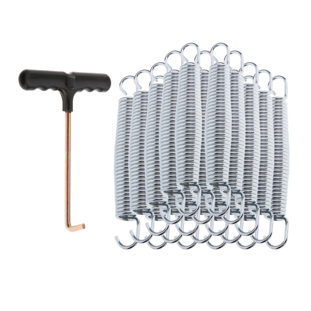 pitrice 20Pcs Trampoline Springs Heavy Duty Weather Resistant Accessories Trampoline Silver 14.7cm