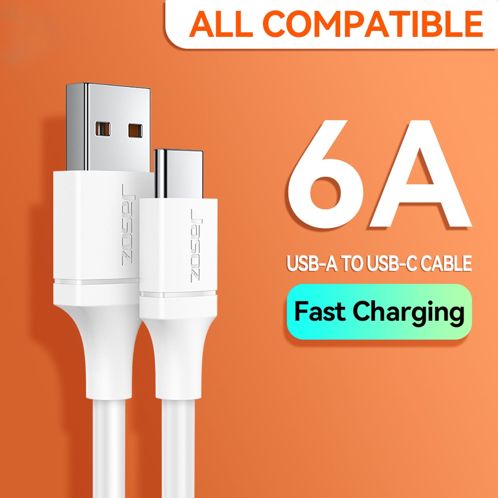WIFKLSIIPG USB C Cable 6A Fast Charging Cord Mobile Phone Accessories Data Wire Type C Cable Charger USB Cable 6.6Ft