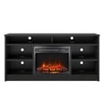 thumbnail image 4 of Ameriwood Home Hendrix 55" TV Stand with Electric Fireplace Insert and 6 Shelves, Black Oak, 4 of 9