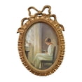 thumbnail image 2 of GUOOL Oval Photo Frame 10x6.9inch European Styled for Housewarming Parties Elegant Retro Golden, 2 of 9
