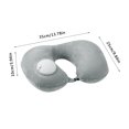 thumbnail image 3 of Cagogo under $5 3Pcs Travel Inflatable Neck Pillow, Inflatable U Shape Travel Neck Pillow, Self Inflating Airplane Car Support Cushion, Portable Compact Memory Foam Comfort, 3 of 9