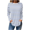 thumbnail image 1 of T-shirt Ample Imprimé pour Femmes, Manches Longues, Blouse à Col Rond, Hauts Décontractés, Chandail à Capuchon, 1 of 1