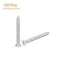 thumbnail image 3 of Unique Bargains ST3.5x35mm White Screws Self Tapping Screws, 100 Pack Flat Head Phillips Wood Screws for Woodworking, 3 of 4