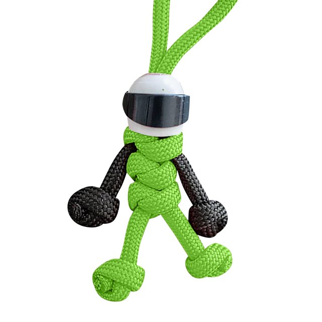 Kcodviy Motorcyclist Minifigure Hanging Chain Ring Blanks Umbrella Rope Weaving Keychain Short Lanyard for Keys for Women Personality Motorcycle Key Accessories