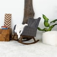 thumbnail image 2 of Logan Fauteuil d'Appoint Berçant Moderne en Tissu pour Salon Intérieur, Gris, 2 of 7