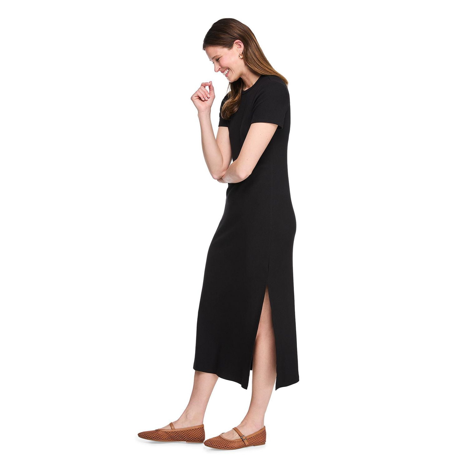 Robe t-shirt côtelée George pour femmes