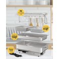 thumbnail image 3 of PIONEERWORKS 9 QT Electric Chafing Dish Buffet Set with Temperature Control and Roll Top with 1 Full-Size Pan & 2 Half-Size Pan, Temperature Control Display for Parties, Catering, 3 of 7