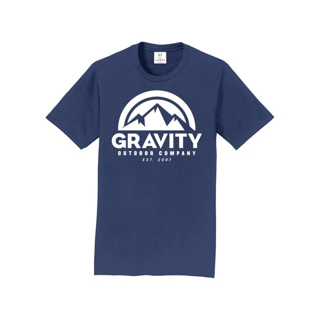 Gravity Outdoor Co. Short-Sleeve T-Shirt - Team Navy - White Logo - Large