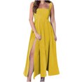 thumbnail image 2 of Fshaion Robe d'Été pour Femmes 2024 Grande Taille'Col Cheville Sans Manches Robe à Bretelles Robe Liquidation à Moins de 10!, 2 of 6