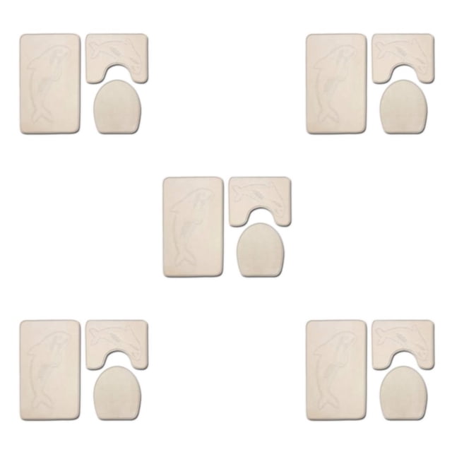 Baohd 3pieces Multi-functional Non-Slip Chenille Bath Rug Any Bathroom Eco-friendly PJ210611-B001 5Set