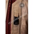 thumbnail image 3 of Beige Leather Biker Jacket Mens Leather Riding Jacket Beige Leather Jacket Mens Beige Biker Jacket Leather Motorcycle Jacket Real Leather size XL, 3 of 5