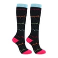 thumbnail image 2 of kurtrusly Chaussettes de Compression 20-30mmhg Longueur Genou Bas de Sport pour Unisexe Course Cyclisme Rayure Noire P/M, 2 of 9