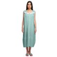 thumbnail image 1 of Moomaya Womens Lace Border Sleepwear For Ladies Button Placket Nightdress, 1 of 5