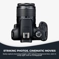 thumbnail image 2 of Canon EOS 4000D DSLR Camera with 18-55mm Lens (New) + Bag + 64GB Card + Cleaning Set + More (International Model), 2 of 6