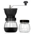thumbnail image 1 of Yeacher Washable Manual Coffee Grinder with Ceramic Burr Adjustable Grind Two Clear Glass Jars Stainless Steel Handle Built to Last Portable for Home and Camping Use, 1 of 8