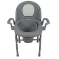 thumbnail image 2 of Toilet Chair Seating, Anti Rollover Non Slip Strong Bearing Steel Pipe Structure Bedside Commode Easy Assembly Height Adjustable  for Home for Pregnant Women, 2 of 7