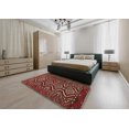 thumbnail image 4 of Ahgly Tapis Rectangulaire Traditionnel Rouge Safran Persan d'Intérieur, 5 Pieds x 8 Pieds, 4 of 6