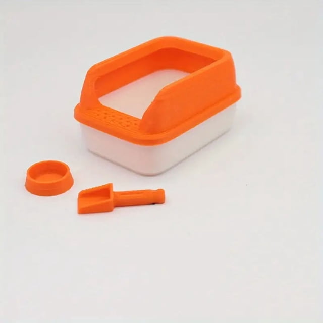 Big Savings! Miniature Cats Litter Box Set With Shovel 1/12 Scale Accessories In Assorted Colors Sales Today Clearance!