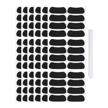 Uxcell 72Pairs Sports Eye Black Stickers Set with 1Pcs White Pencil, Black