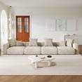 thumbnail image 3 of The Magic Home Canapé de Coin Convertible Modulable 4 Places en Velours Côtelé Beige,, 3 of 10