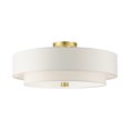 thumbnail image 1 of Livex Meridian 5-Light Semi Flush Mount Ceiling Light, Satin Brass, 22", 1 of 4