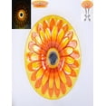thumbnail image 3 of Hi-Line Gift 78415-A Bain d'Oiseaux Solaire en Verre à Motif Floral avec Support, 3 of 3