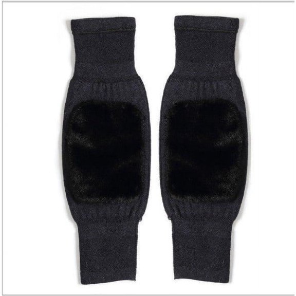 Genouillère Chauffante pour Soulager la Douleur Due à l'Arthrite / Genouillère Unisexe pour Temps Froid avec Soutien / Protège-Articulation Élastique pour le Vélo, le Ski, la Course / Manchon de Genou pour Sports de Plein Air pour Hommes et Femmes