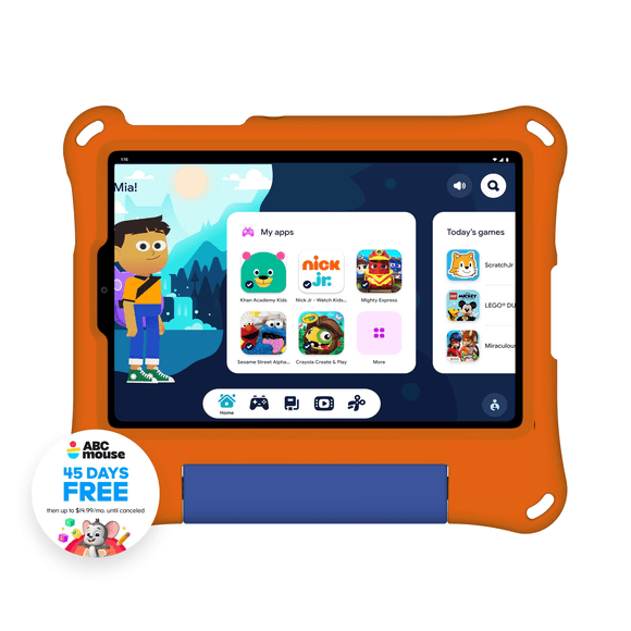 onn 8" Kids Tablet, 64 GB, Android 16, Orange (2026 Model)