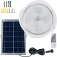 thumbnail image 3 of 54/96/136LED Solar Ceiling light Smart Indoor Solar Pendant Light with Remote Control 6500K Adjustable Brightness Timing Function IP65 Waterproof Solar Shed Lamp for Shed Porch Garage Gar, 3 of 10