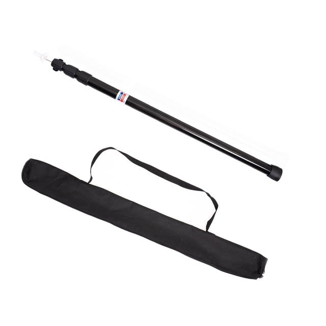 Graflsoa Mât de Tente en Alliage d'Aluminium Ajustable pour Usage Extérieur, 230 cm, Noir, Pièce Unique, Léger et Durable
