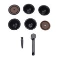 thumbnail image 1 of Reusable Coffee Pods Kit, 5 Pcs Empty Refillable Coffee Capsules with 2 Pcs Reusable Coffee Capsule Lids, Spoon and Brush, For Nestle Vertuolines Coffee Machines, 1 of 7
