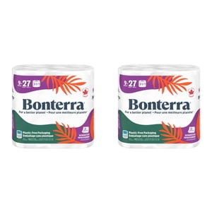 Bonterra Triple Roll Bathroom Toilet Paper, 3-Ply Tissue, Septic-Safe, 9-pk 4 Packs