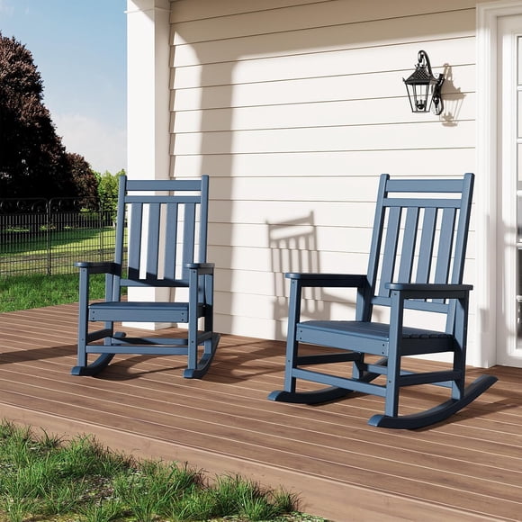 2Pcs Adirondack Chair, HDPE Adirondack Chairs, Weather Resistant Outdoor Chair, Heavy Duty 380Lbs Capacity, No Assembly Required