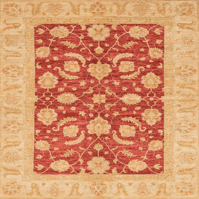 Ahgly Company Tapis d'Intérieur Carrés Abstraits Orange Tapis de Zone Abstraits, 3 Pieds Carré