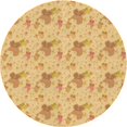 thumbnail image 1 of Ahgly Company Tapis d'Intérieur Lavable à la Machine, Carré, Transitionnel, Orange, Tapis de Zone, 3 Pieds Carré, 1 of 7