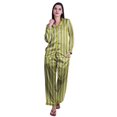 thumbnail image 1 of Moomaya Ensemble de Pyjama à Manches Longues et Shorts pour Femmes, Pyjama en Satin à Boutons pour Femmes, 1 of 6