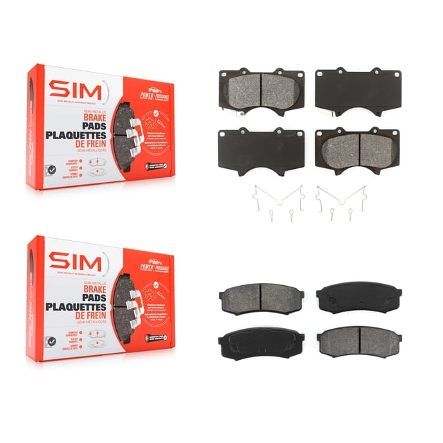 SIM Front Rear Semi-Metallic Brake Pads Kit for Car Toyota 4Runner FJ Cruiser Lexus GX460 Sequoia GX470 KSM-100447