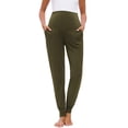 thumbnail image 1 of Maternity Womens Solid Color Casual Pants Stretchy Comfortable Lounge Pants, 1 of 1