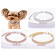 thumbnail image 2 of SNNROO 1pc Collier pour Animaux de Compagnie Classique Trois Rangées de Strass & Strass en Forme d'Os Décoration Collier pour Animaux de Compagnie de Luxe, 2 of 7
