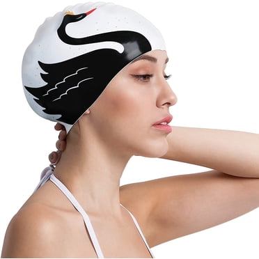 Adult Swim Cap, Silicone Swimming Caps Stretchable Bathing Cap Comfortable Swimming Hat for Adults Youth Women Girls