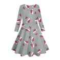 thumbnail image 5 of MIASHUI Robe de Fête Festive pour Filles avec Motif Enchanteur de Cerf et d'Arbre de Noël Gris, 4-5 Ans, 5 of 5