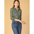 thumbnail image 3 of INSPIRE CHIC Women's Button Down Long Sleeve Ditsy Floral Shirt, 3 of 6