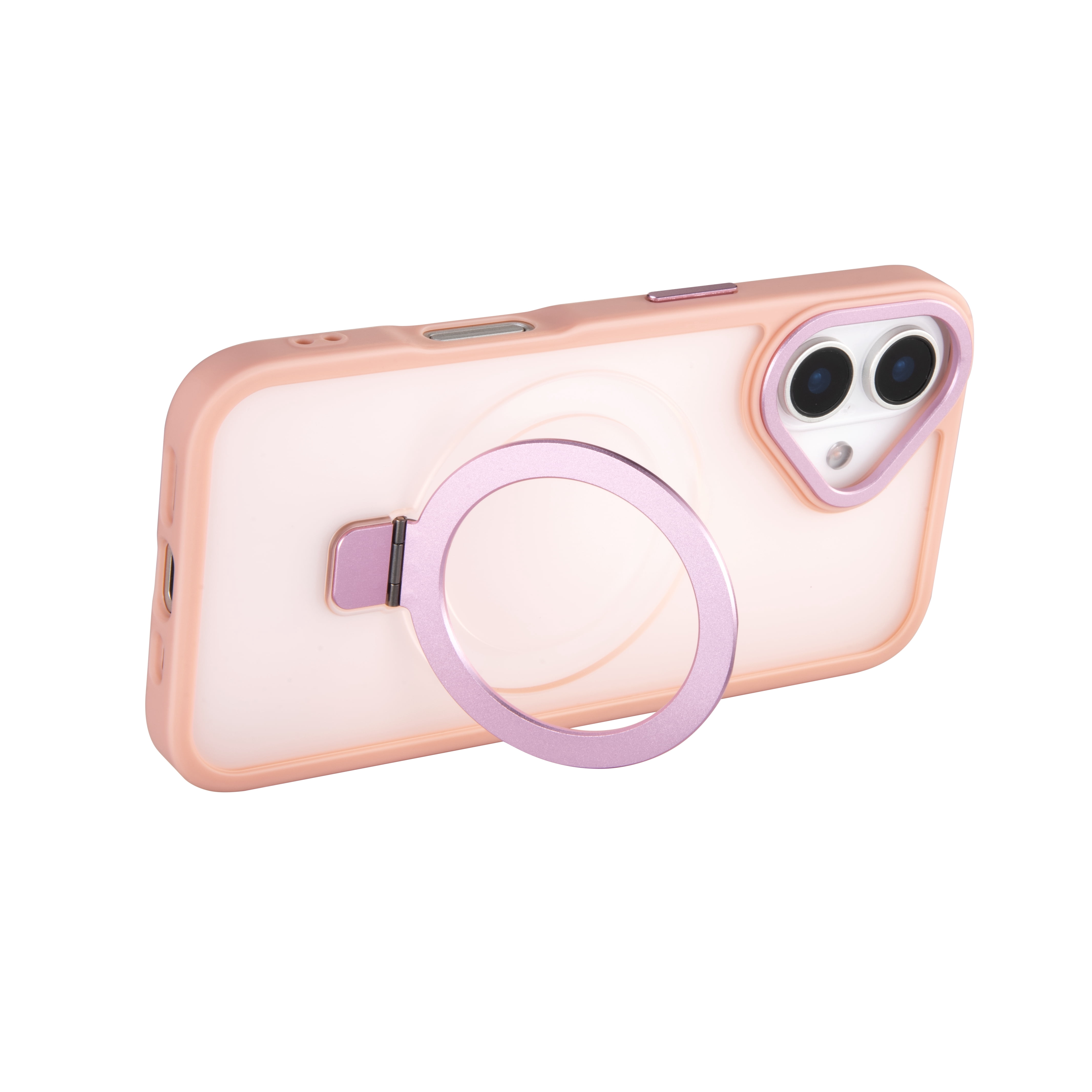 Artikl Lux Pro Compatible MagSafe Étui Givré avec Support pour iPhone 16 - Rose