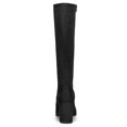 thumbnail image 2 of Unique Bargains Bottes Hauteur Genou à Talon Bloc à Bout Rond pour Femmes, 2 of 8
